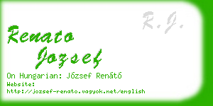 renato jozsef business card