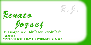 renato jozsef business card